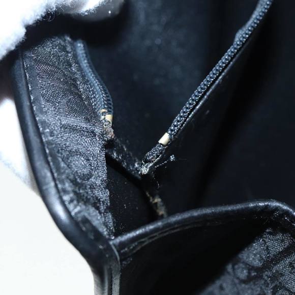 Christian Dior Trotter Canvas Chain Shoulder Bag Black Gold Auth 90397 - Picture 12 of 16